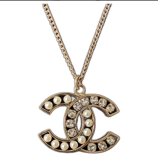 Chanel CC Pearl & Rhinestones Necklace