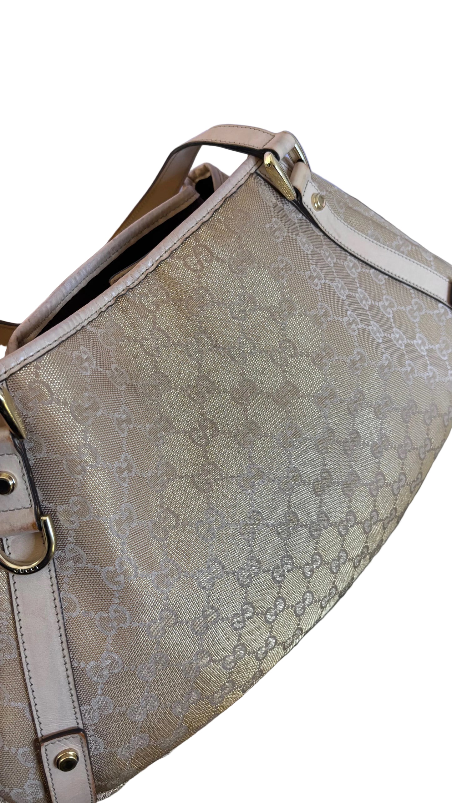 Gucci Abbey Metallic Gold Shoulder Bag