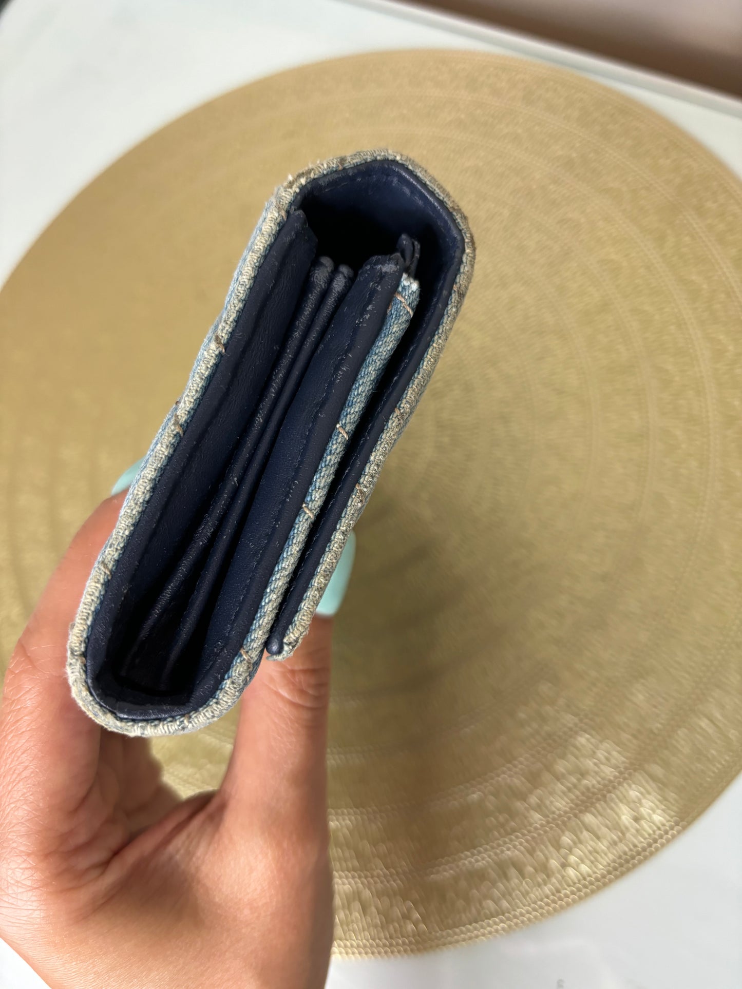 Gucci Marmont Pearly Denim Long Wallet