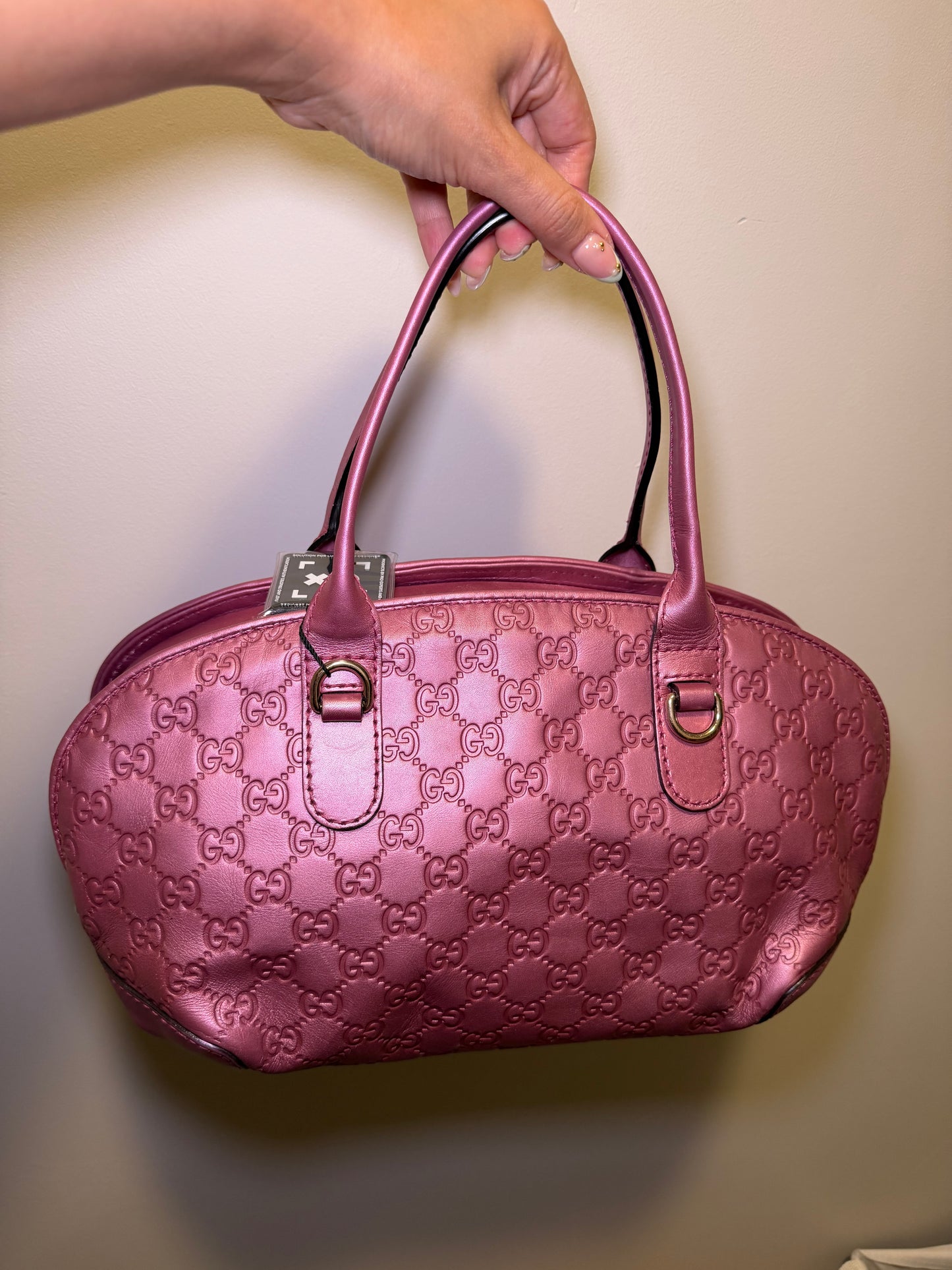 Gucci Metallic Pink Shoulder/Crossbody Bag