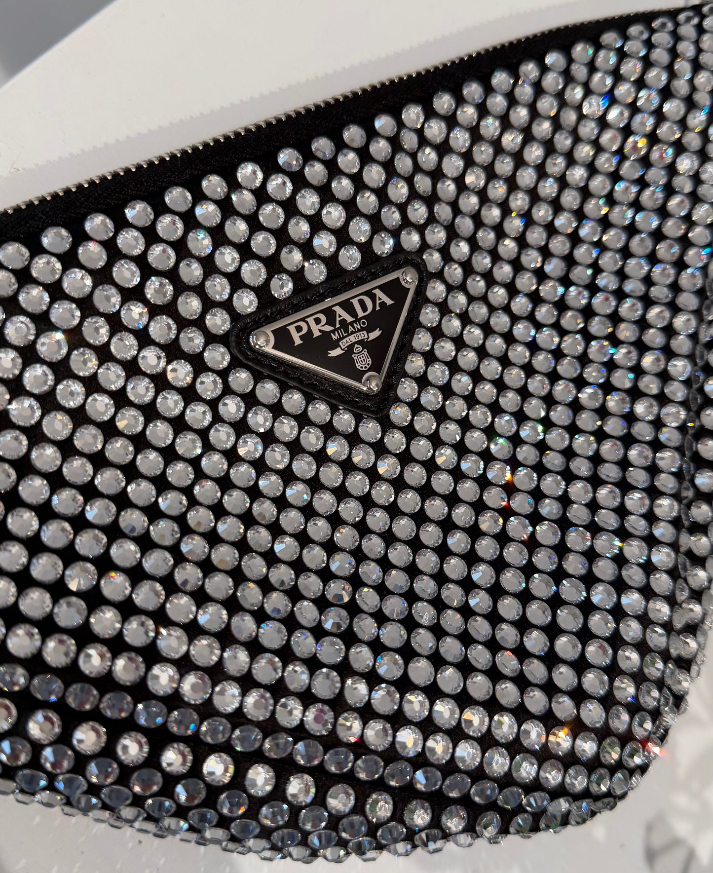 Prada Black Re-edition Embellished Bag