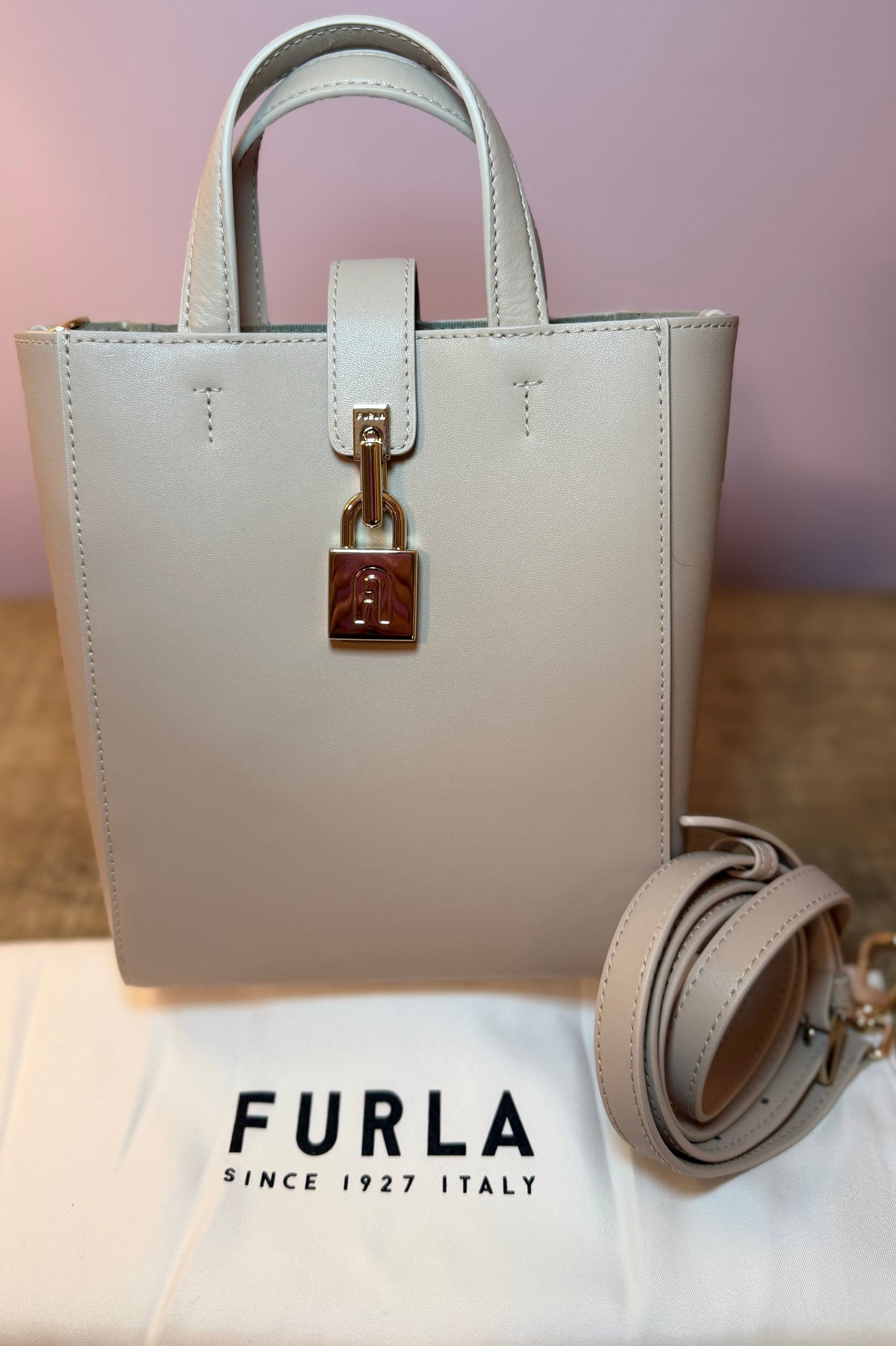 Furla light pink crossbody