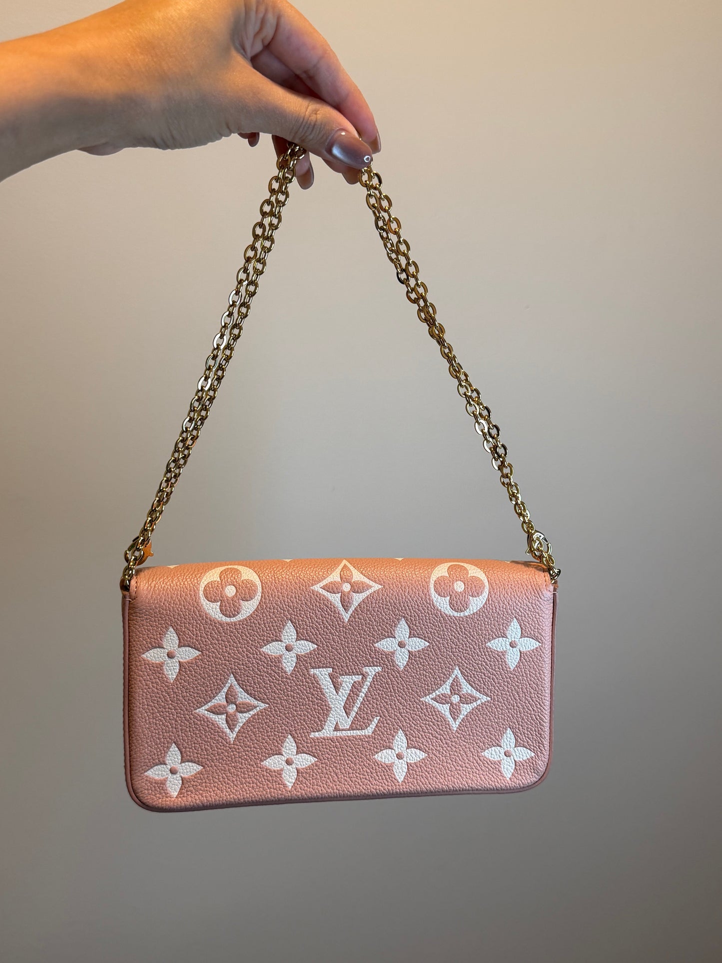 Louis Vuitton Pink Empreinte Felicie Pochette