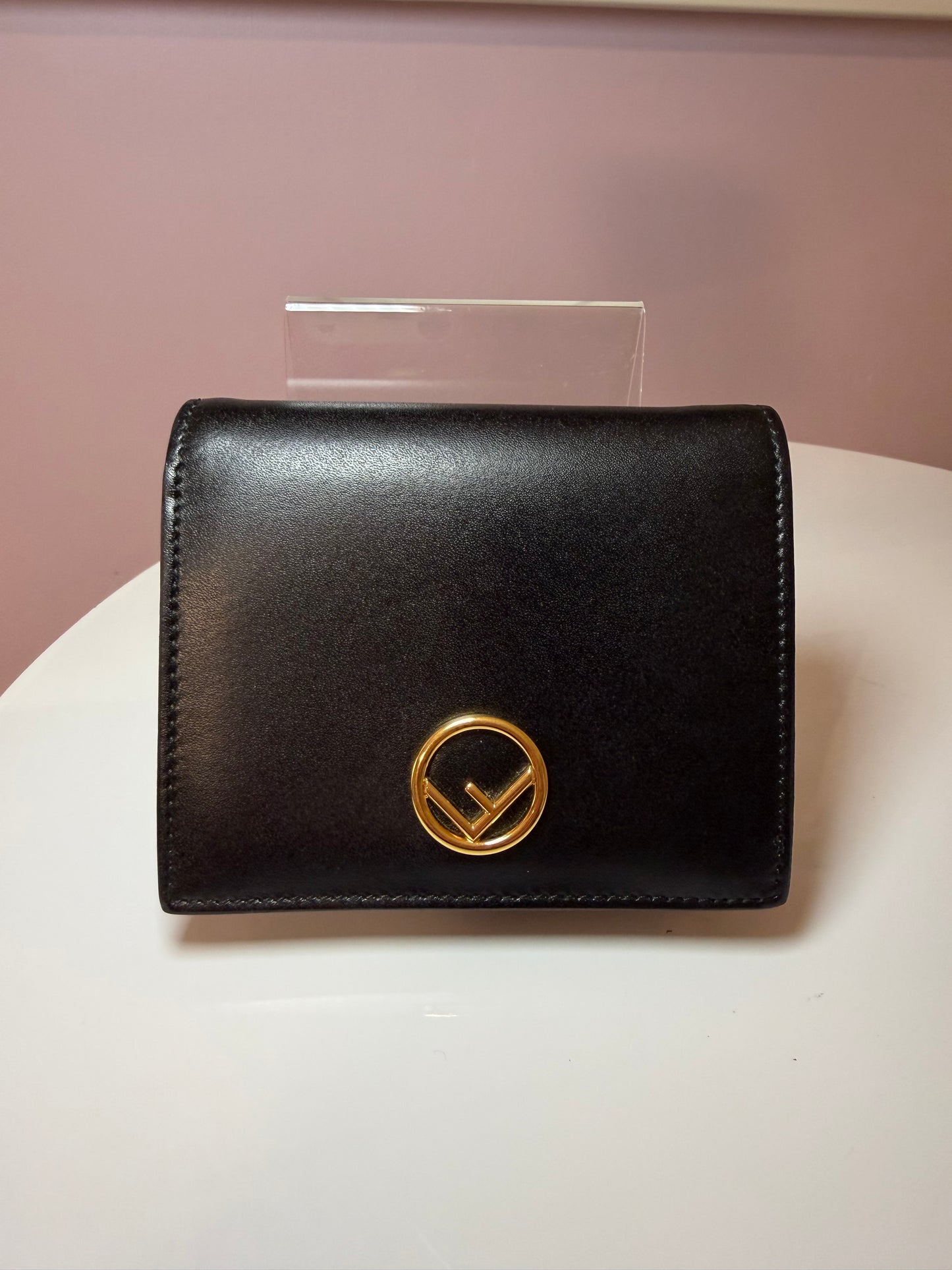 Fendi Black Compact Wallet