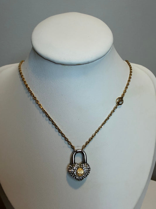 Louis Vuitton Crystals Heart Necklace