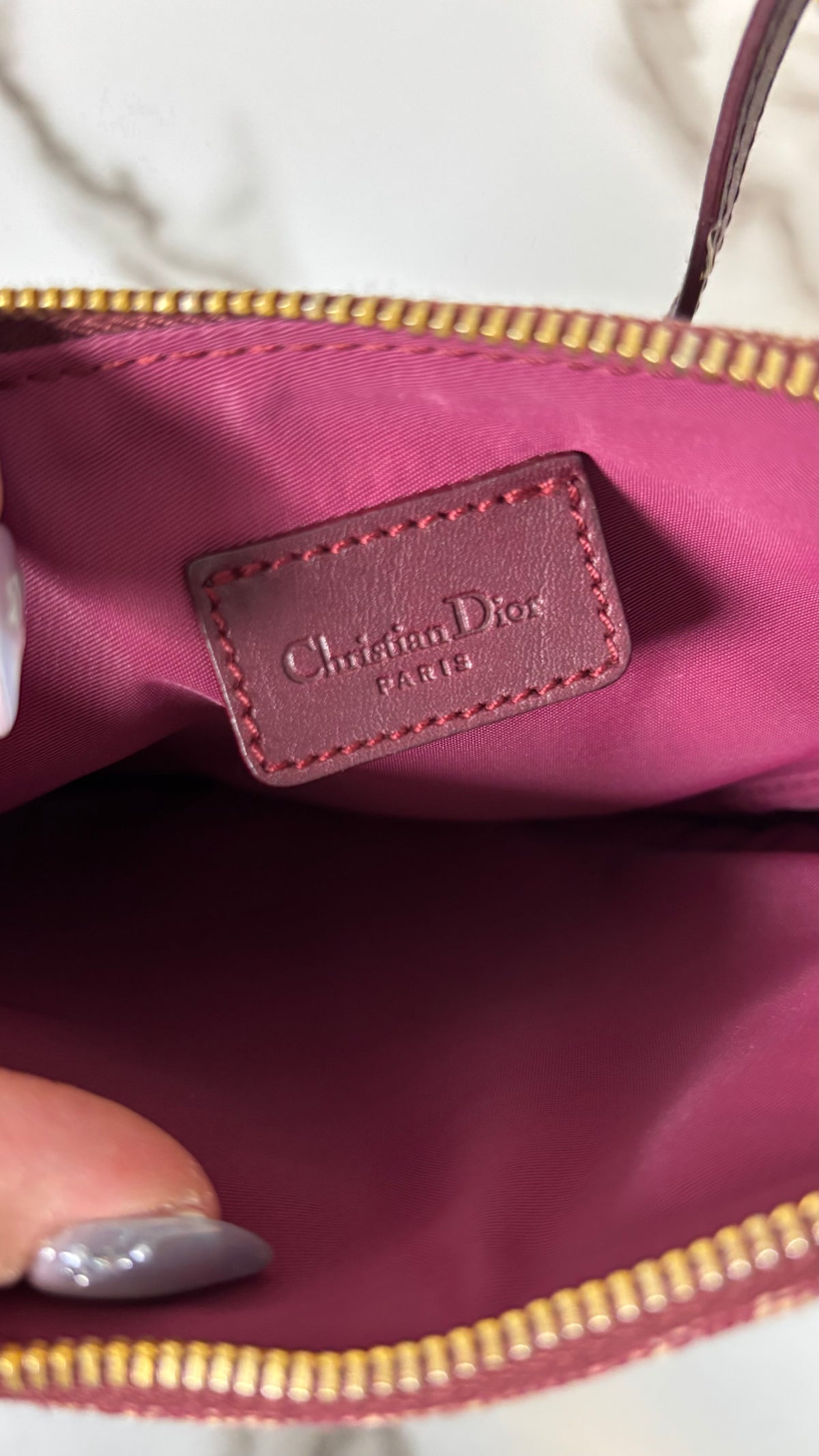 Dior Saddle Bag Burgundy Oblique Vintage