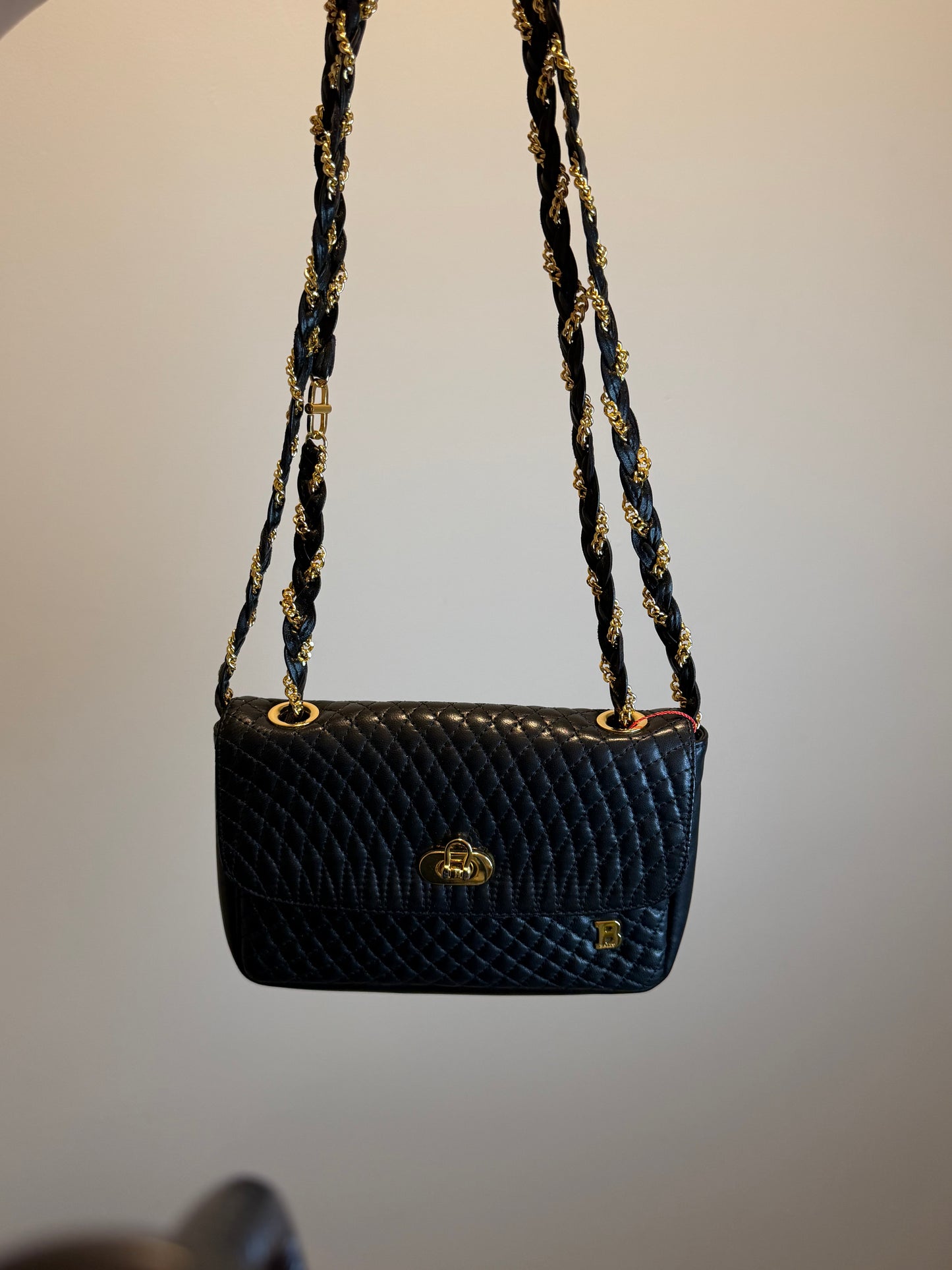Bally Black Lambskin Crossbosy