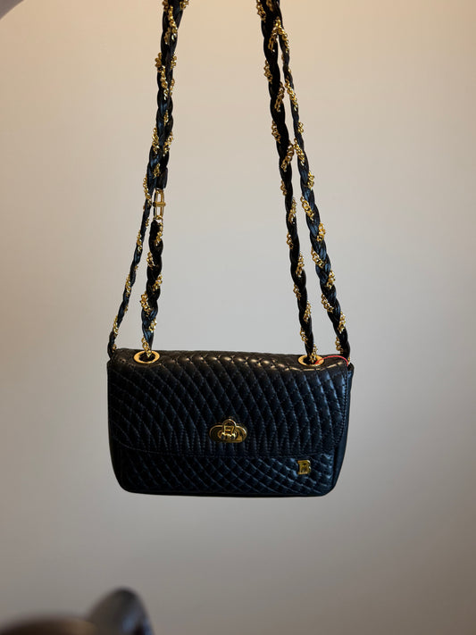 Bally Black Lambskin Crossbosy
