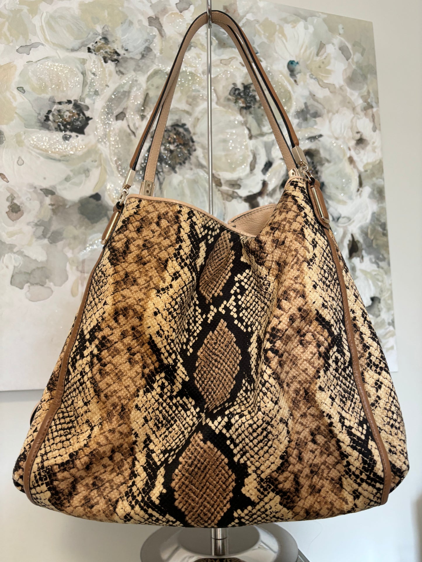 Coach Faux Python Shoulder Bag