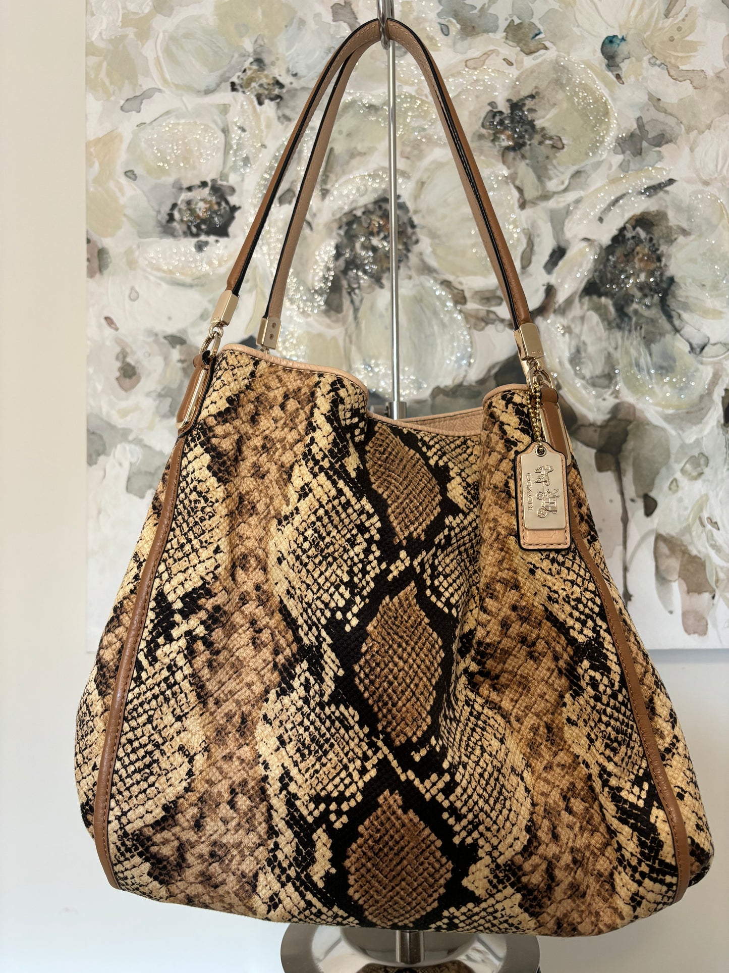 Coach Faux Python Shoulder Bag