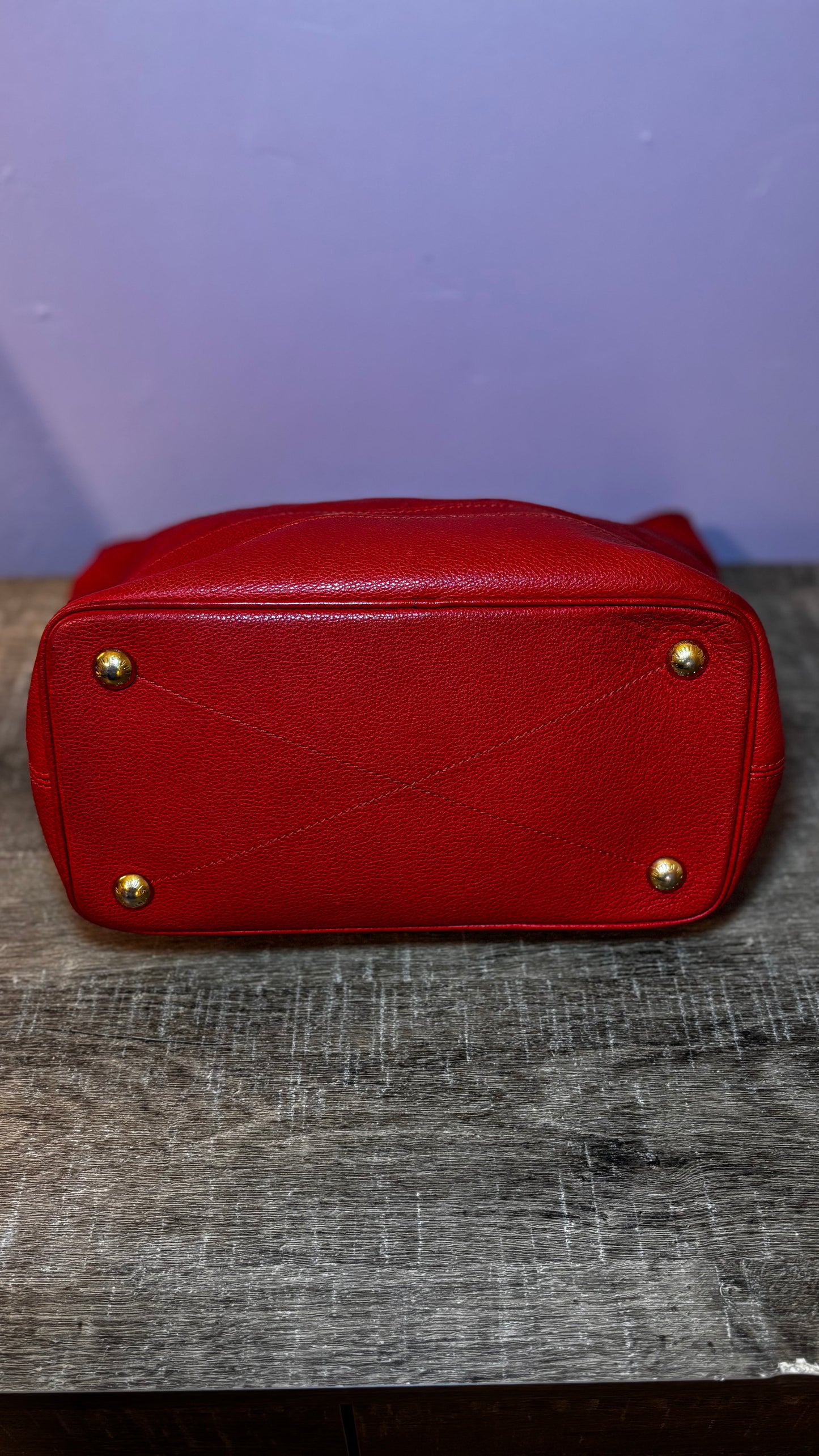 Louis Vuitton Red Citadine PM Empreinte Shoulder Bag