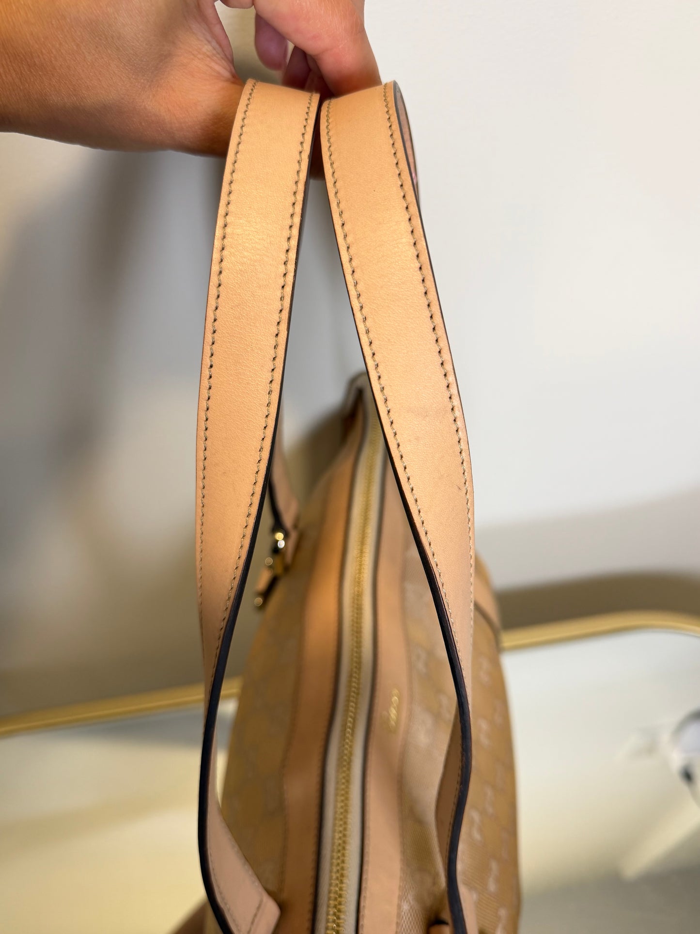 Gucci Peach Iridescent Abbey Shoulder Bag