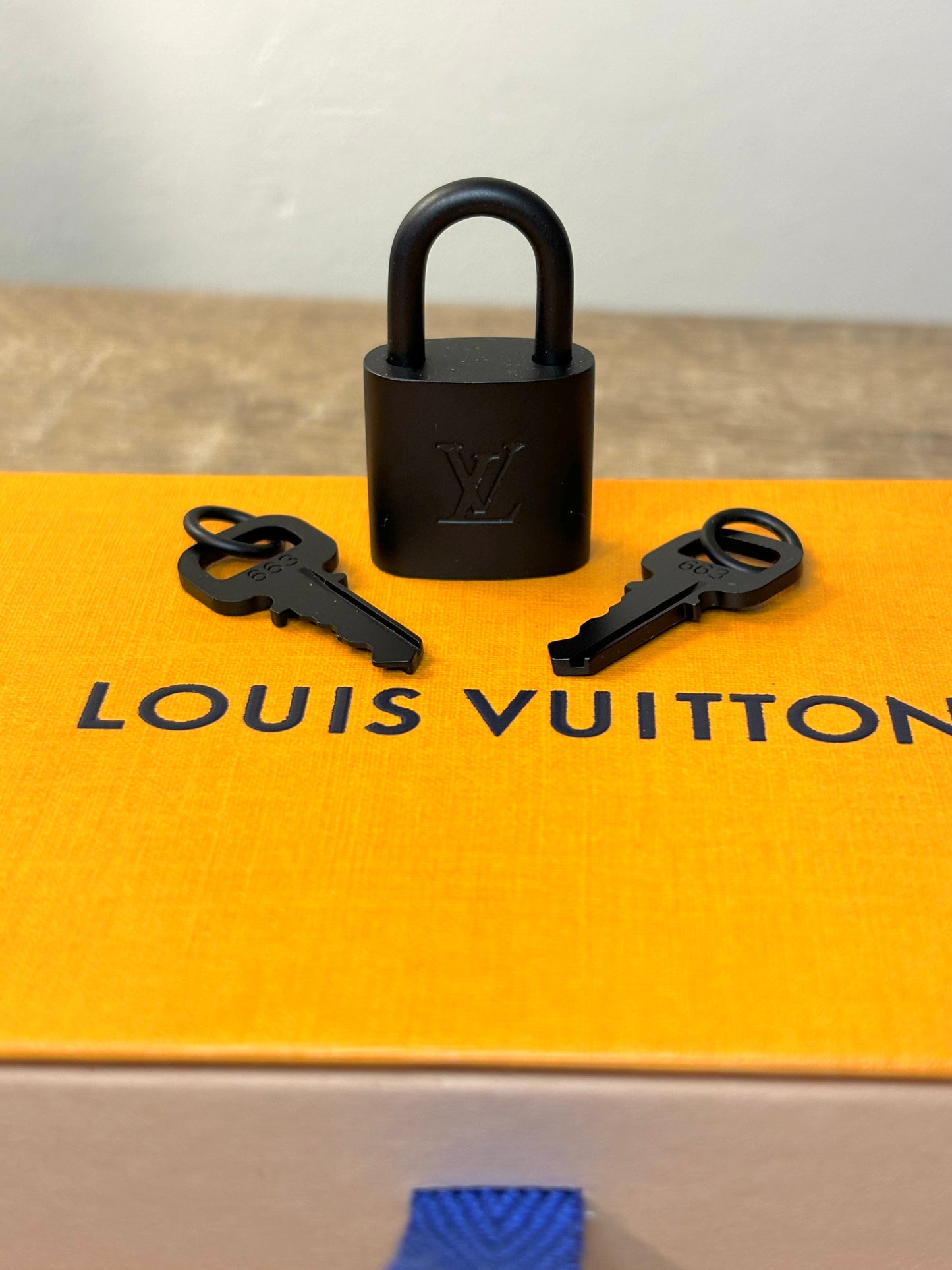 Rare Louis Vuitton Matte Black Lock & 2 Keys