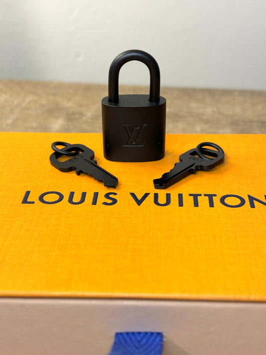 Rare Louis Vuitton Matte Black Lock & 2 Keys