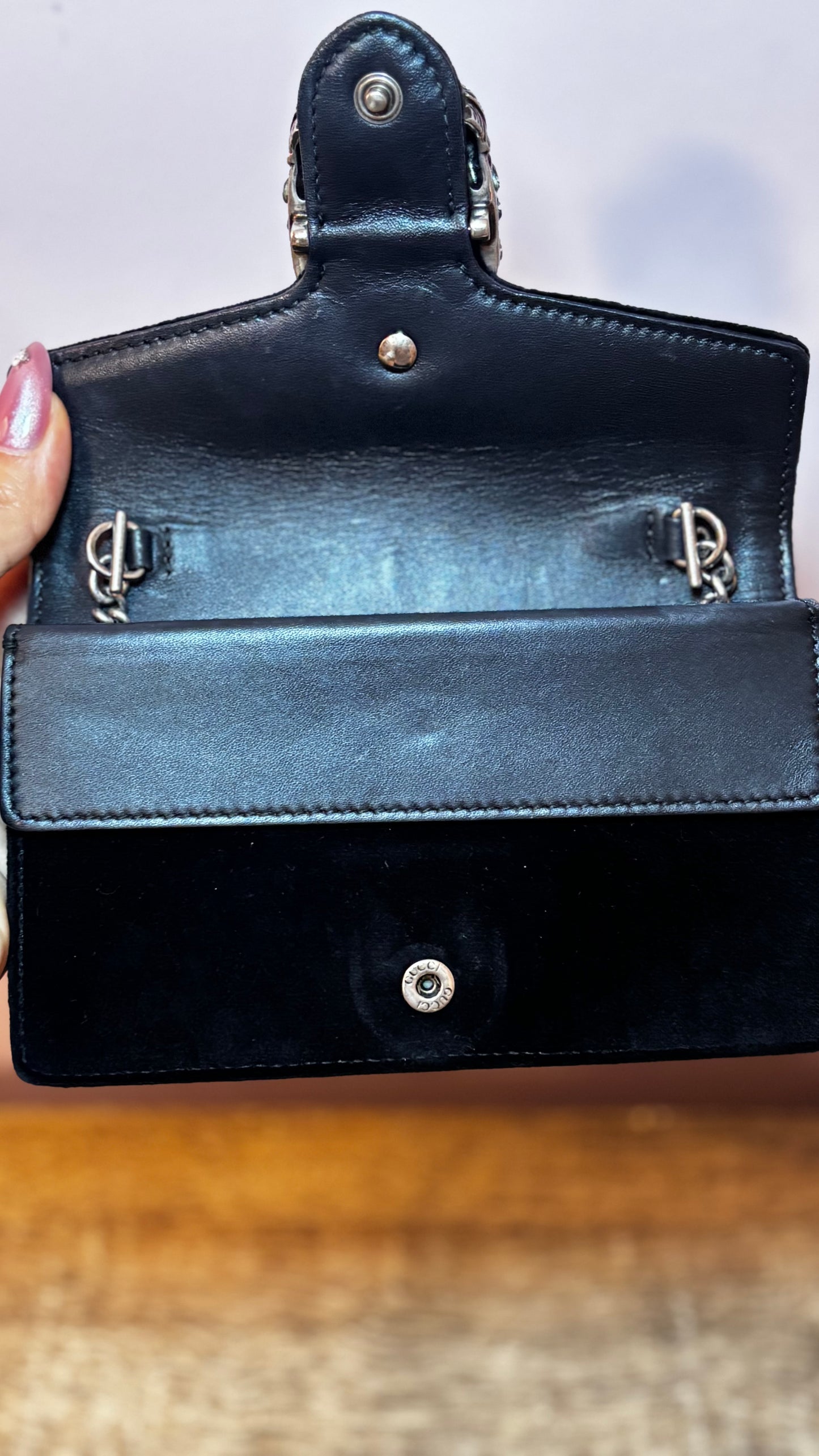 Gucci Dionysus Black Velvet Crossbody