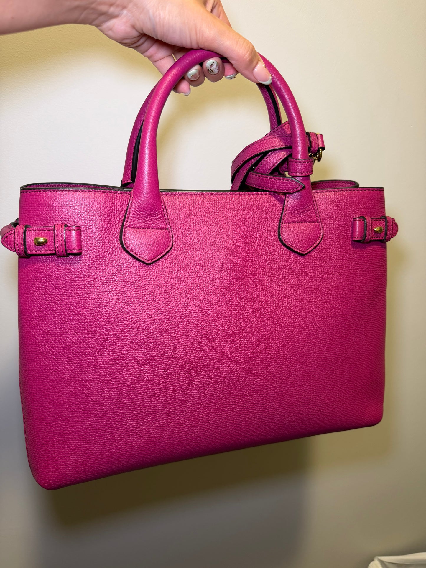 Burberry Fuchsia Satchel/Crossbody Bag
