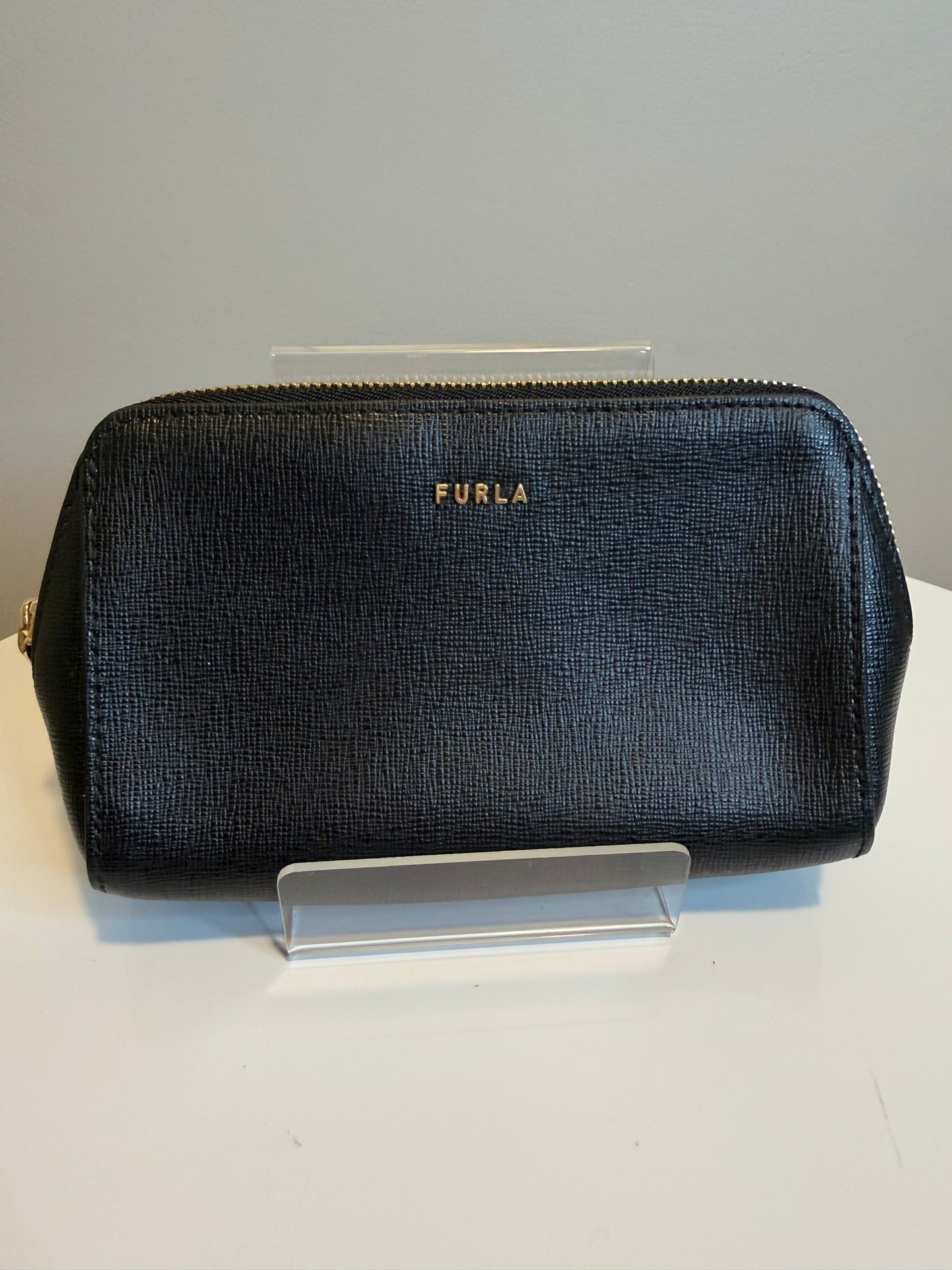 Furla Black Mini Makeup Pouch