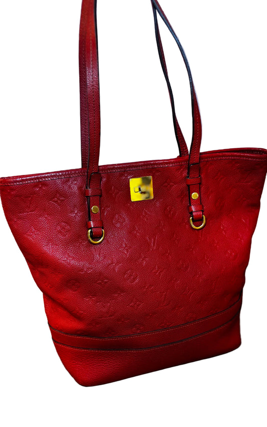 Louis Vuitton Red Citadine PM Empreinte Shoulder Bag