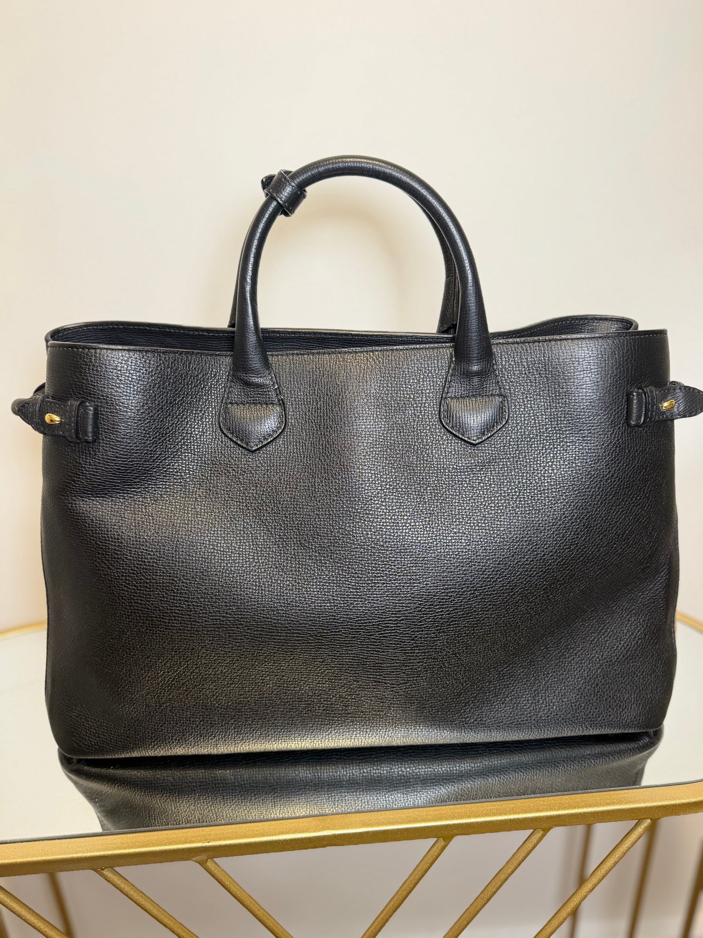 Burberry Black Large Satchel/Crossbody Bag
