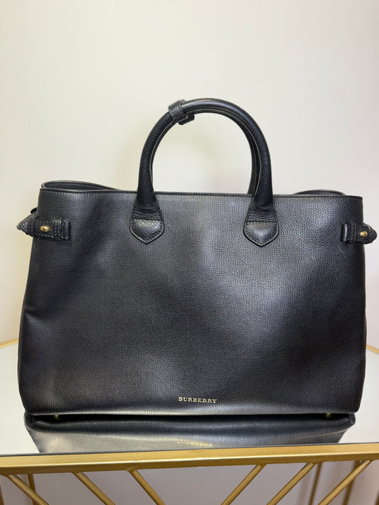 Burberry Black Large Satchel/Crossbody Bag