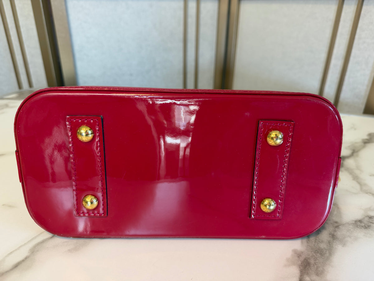 Louis Vuitton Alma BB Monogram Vernis Red