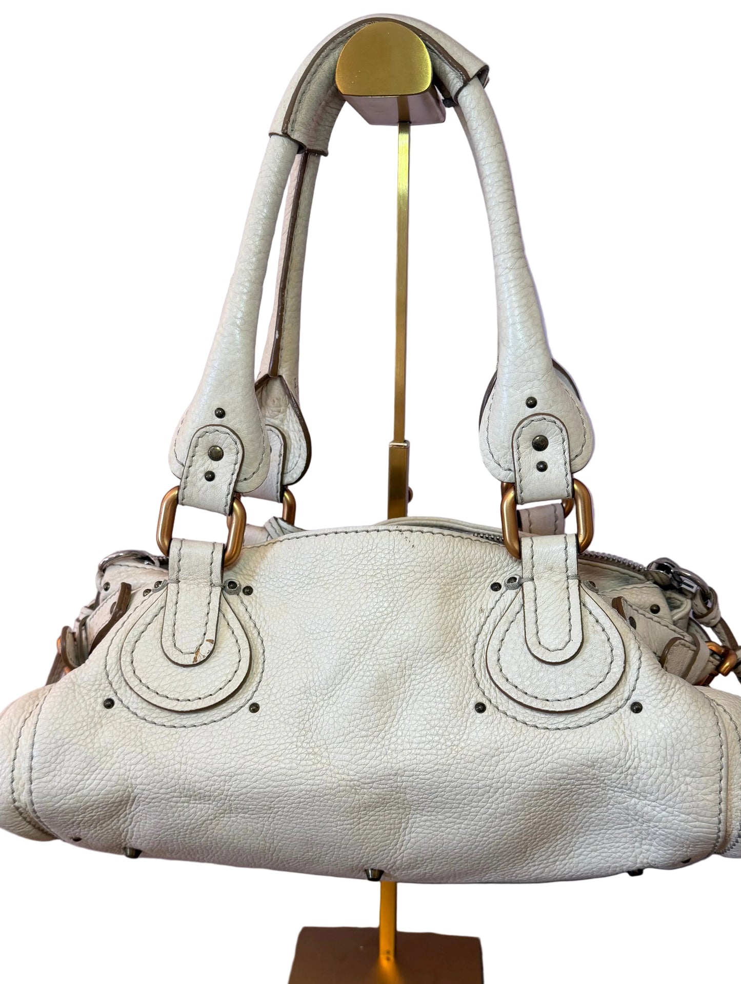 Chloe Paddington Shoulder Bag (Bone Beige)
