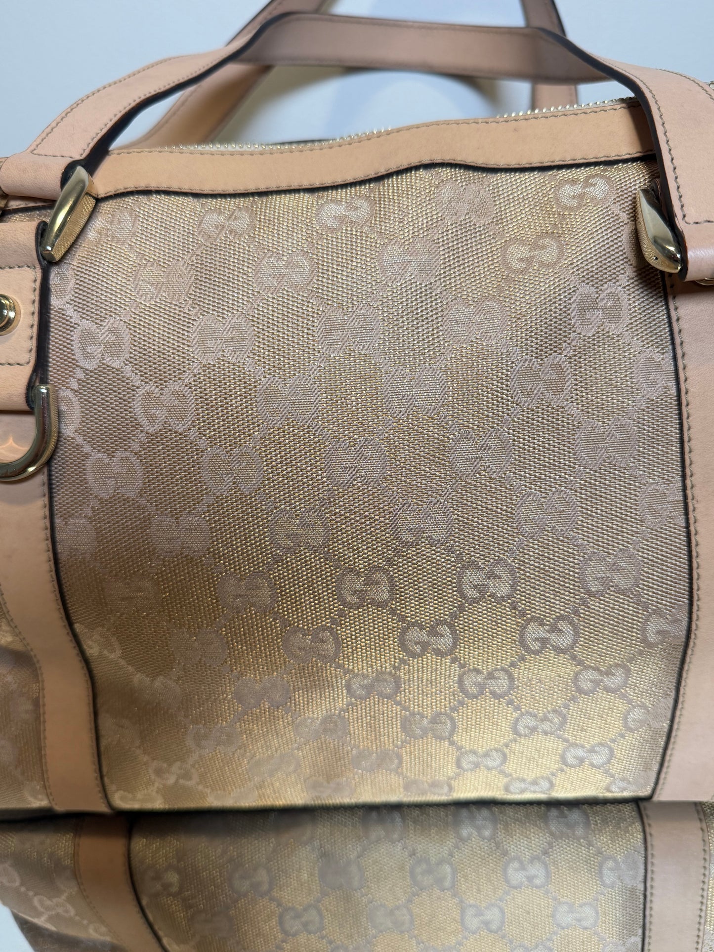 Gucci Peach Iridescent Abbey Shoulder Bag