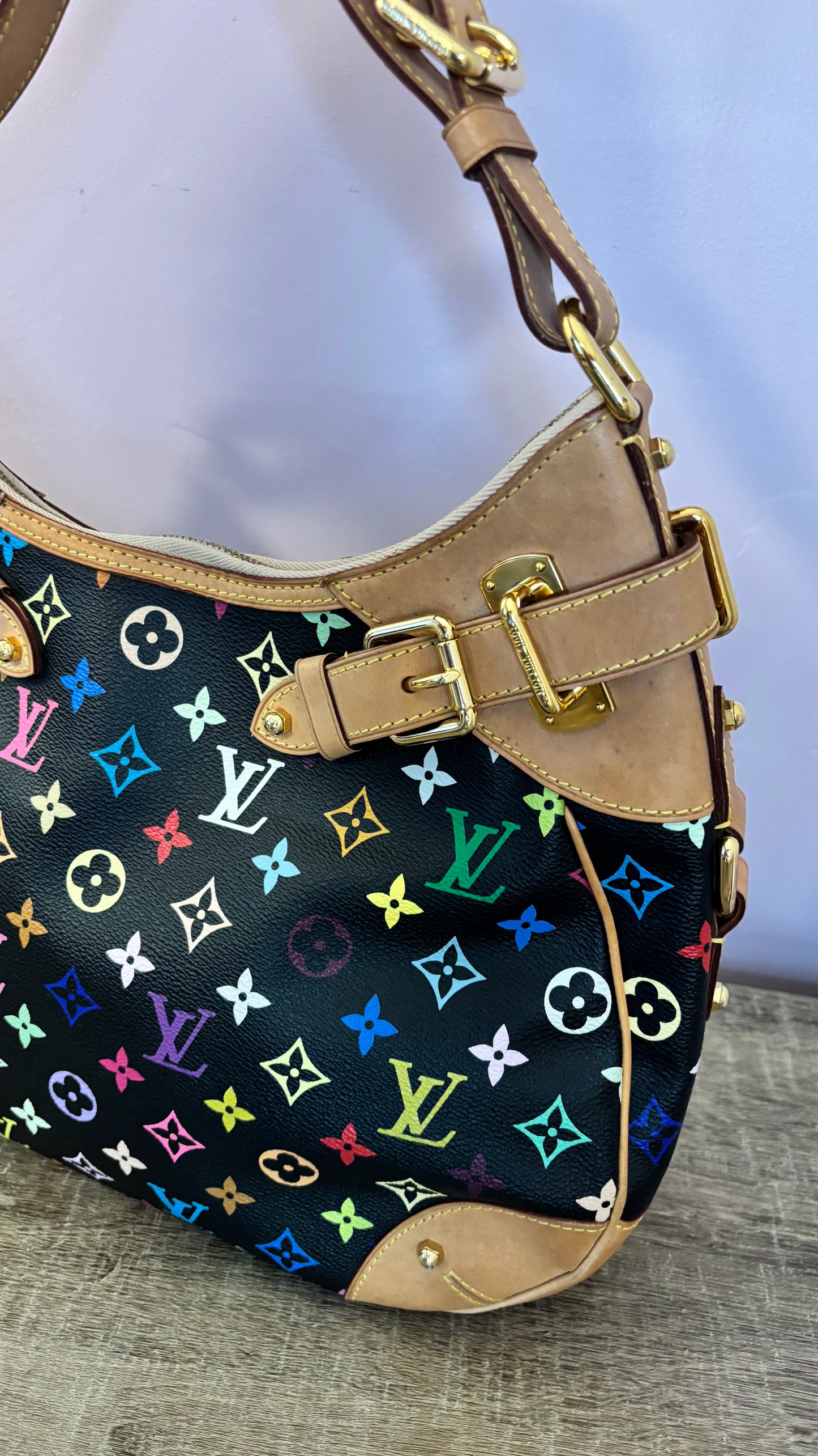 Louis Vuitton Greta Black Multicolor Shoulder Bag