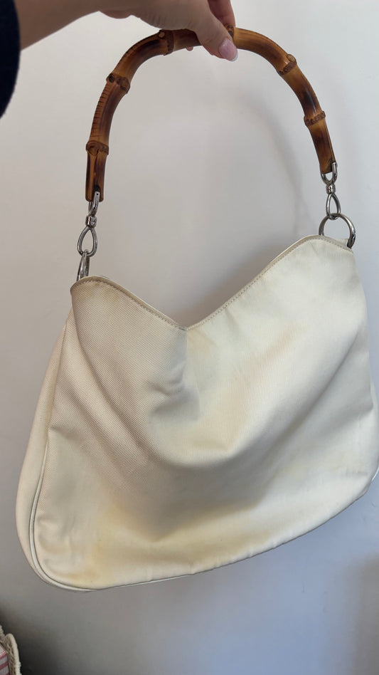 Cream Gucci Shoulder Bag