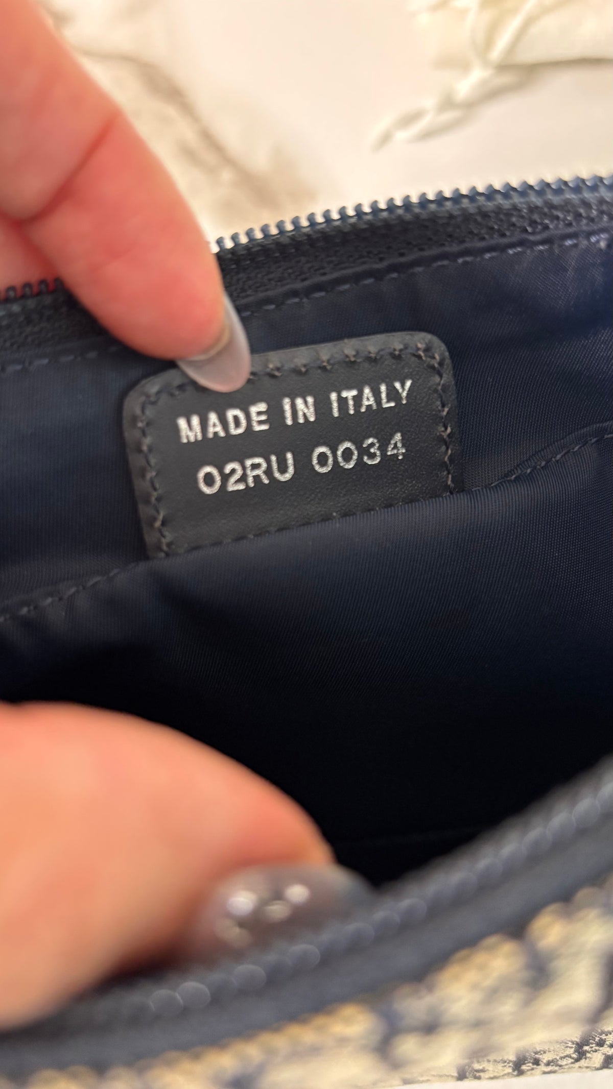Dior Navy Oblique Pochette Vintage