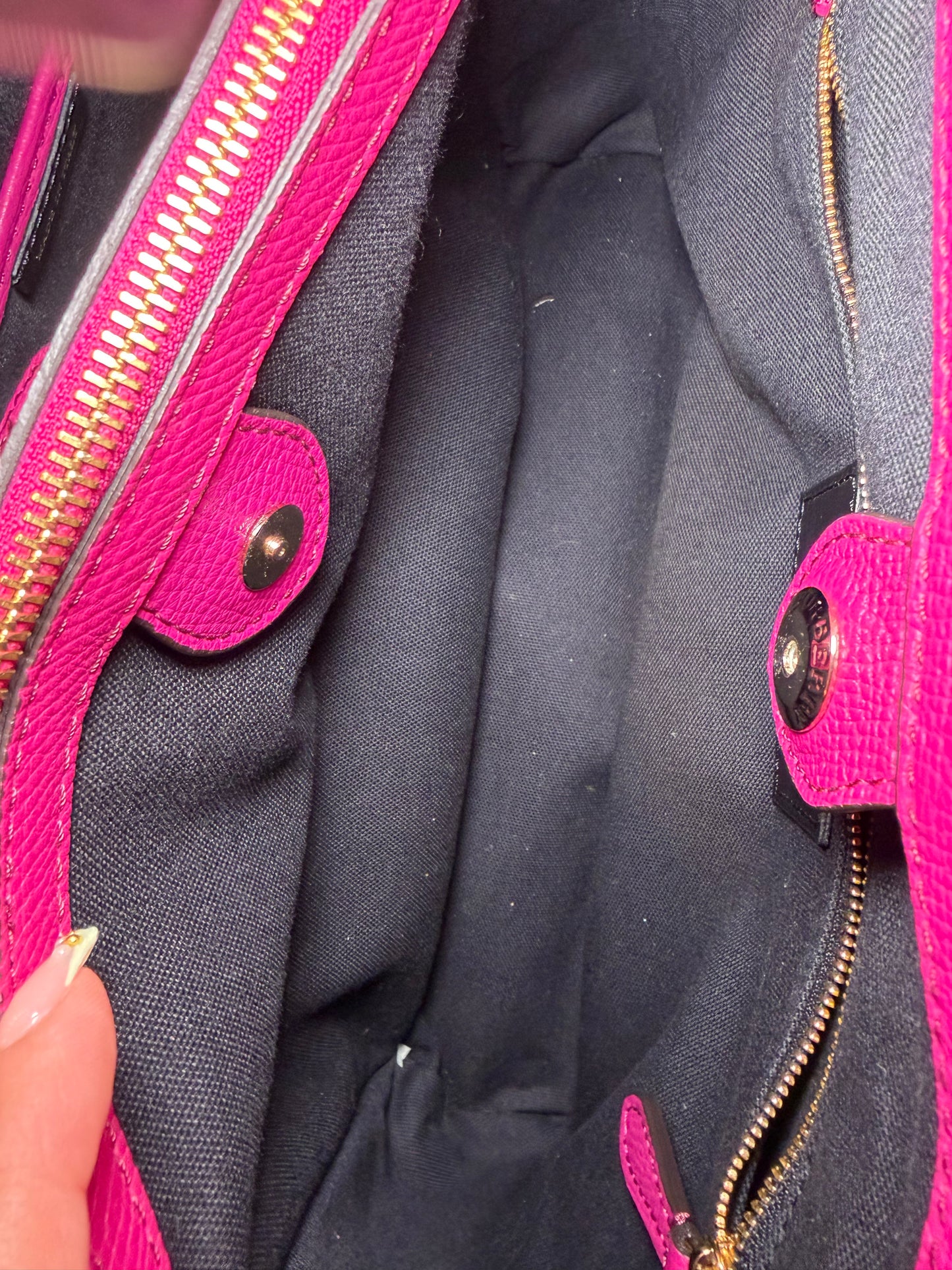 Burberry Fuchsia Satchel/Crossbody Bag