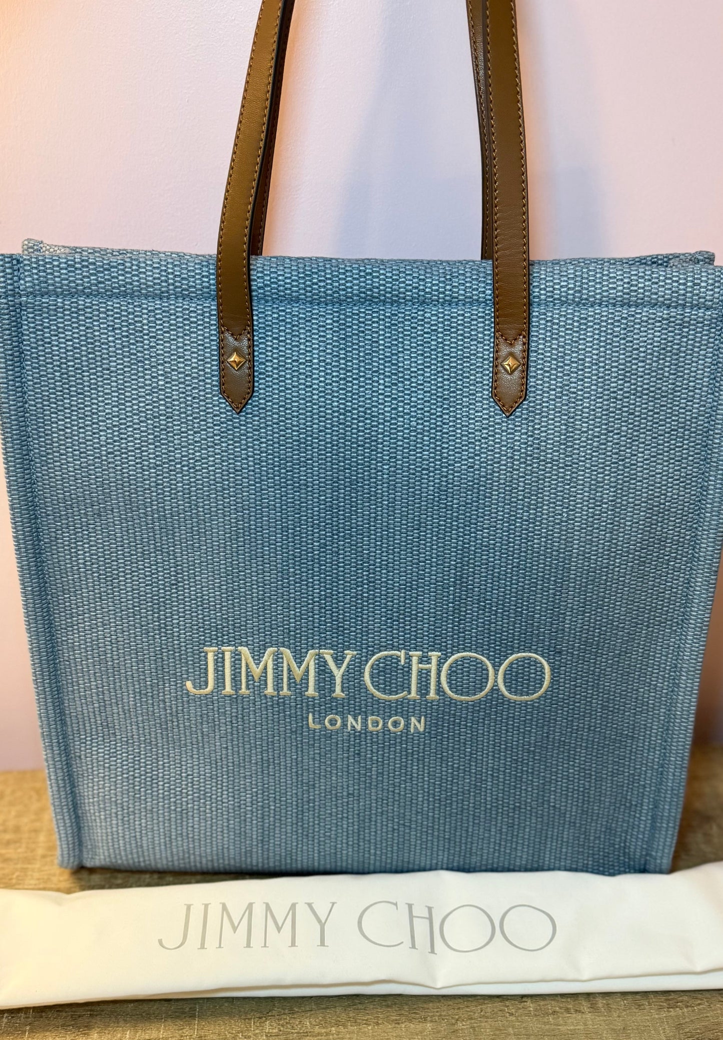 Jimmy Choo blue large tote