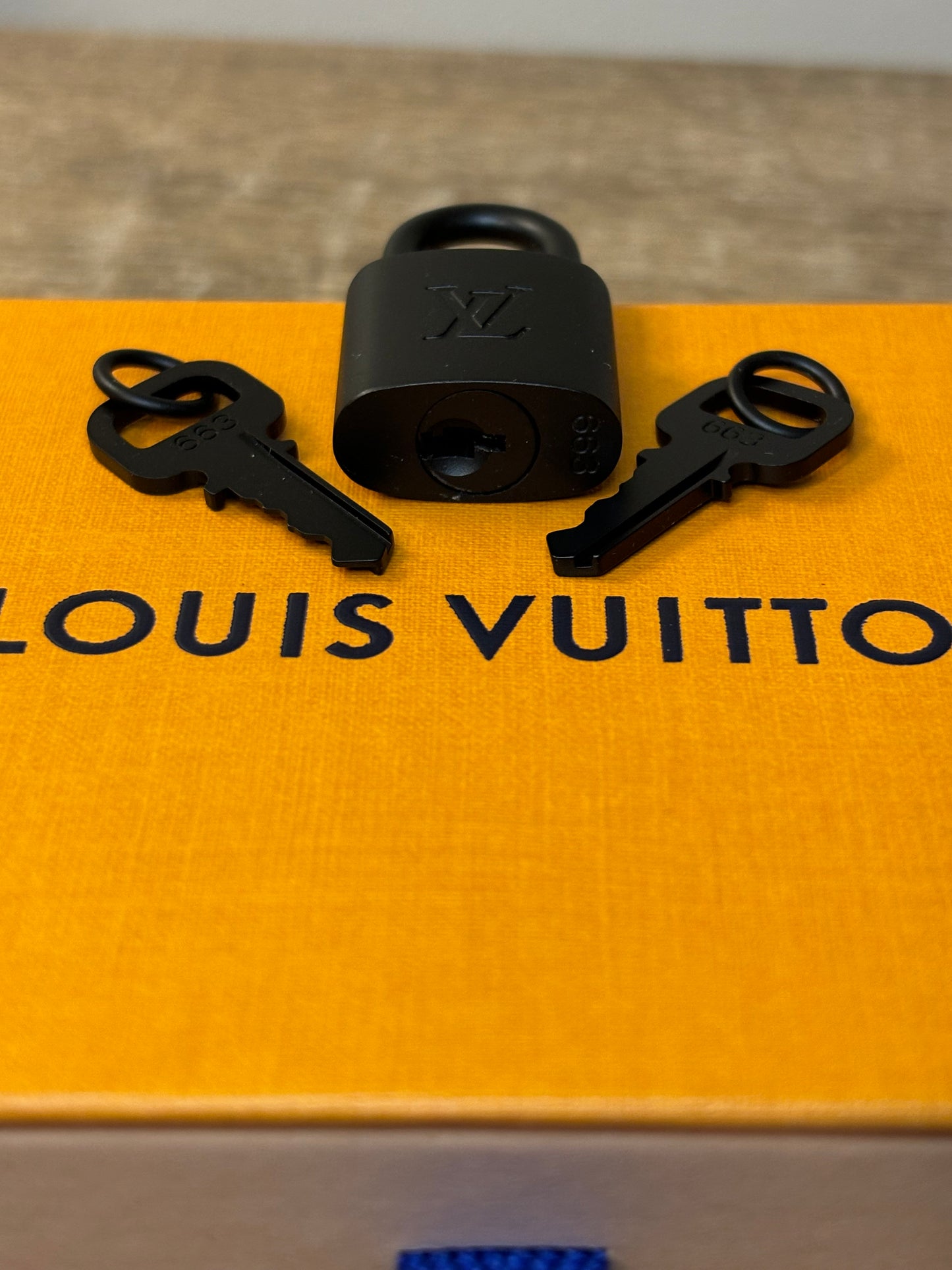 Rare Louis Vuitton Matte Black Lock & 2 Keys