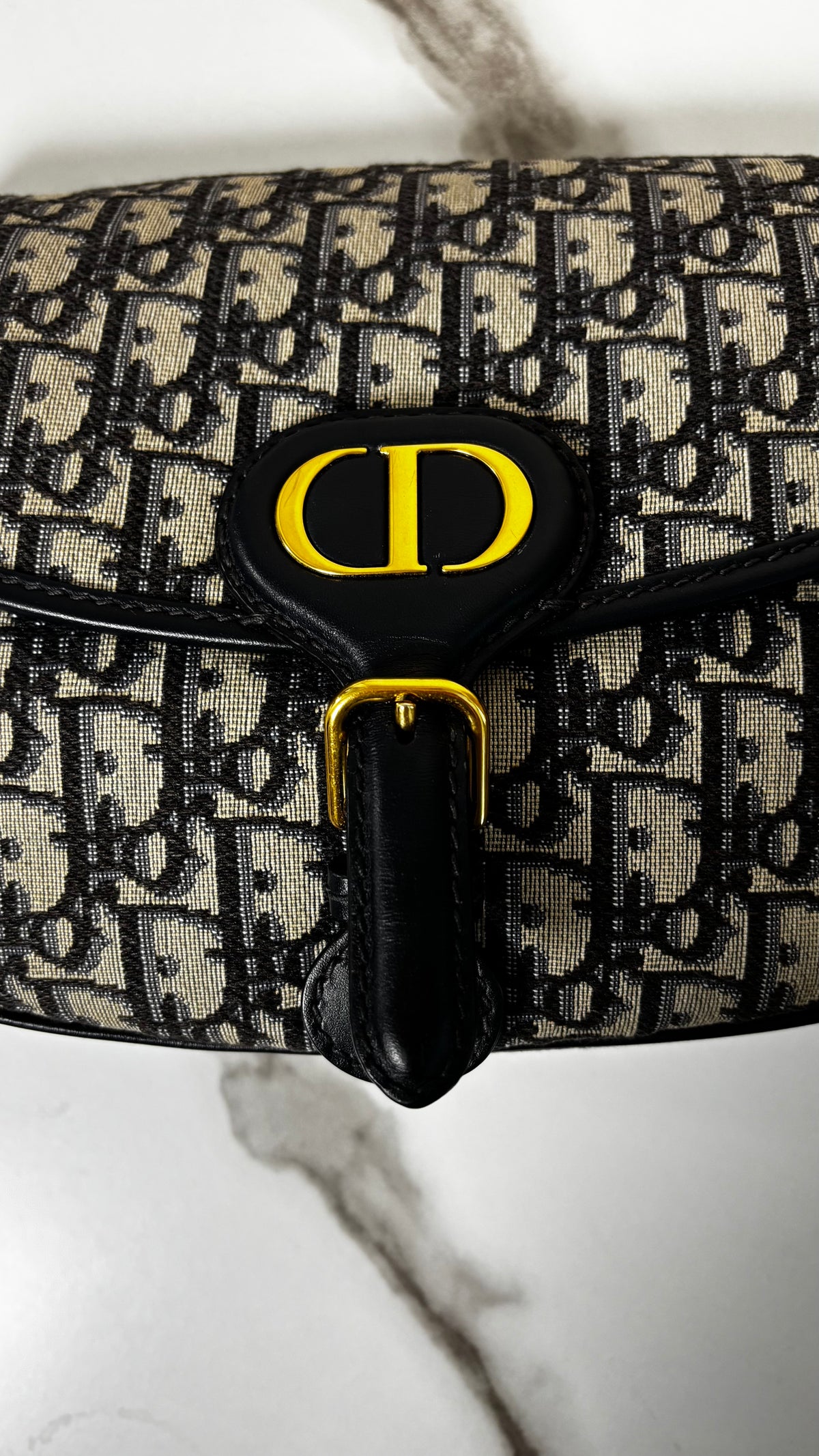 Dior Oblique Medium Bobby Flap Blue