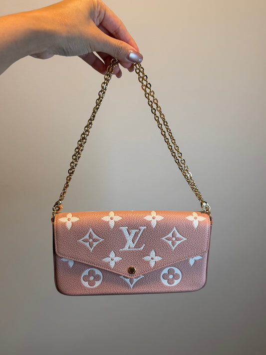 Louis Vuitton Pink Empreinte Felicie Pochette