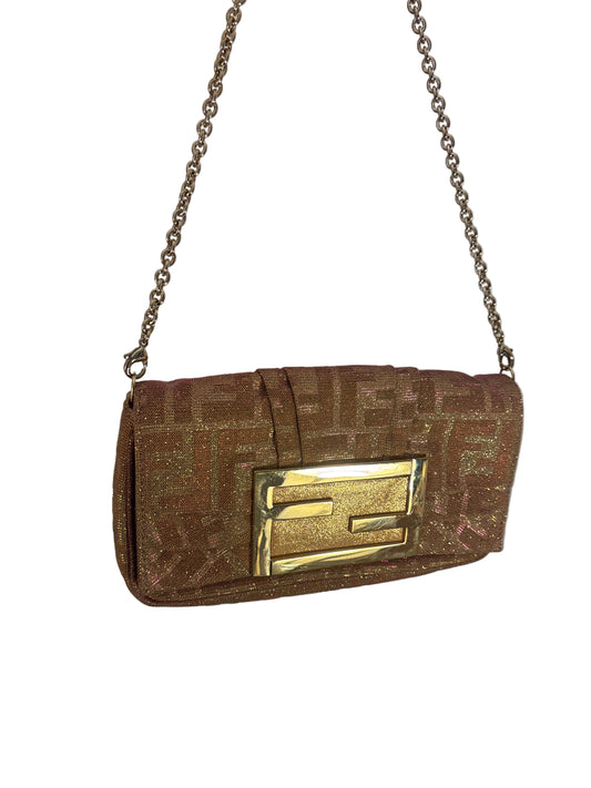 Fendi Pink & Gold Metallic Bag