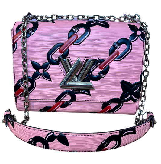 Louis Vuitton Pink Epi Chains Twist Lock MM Crossbody Bag