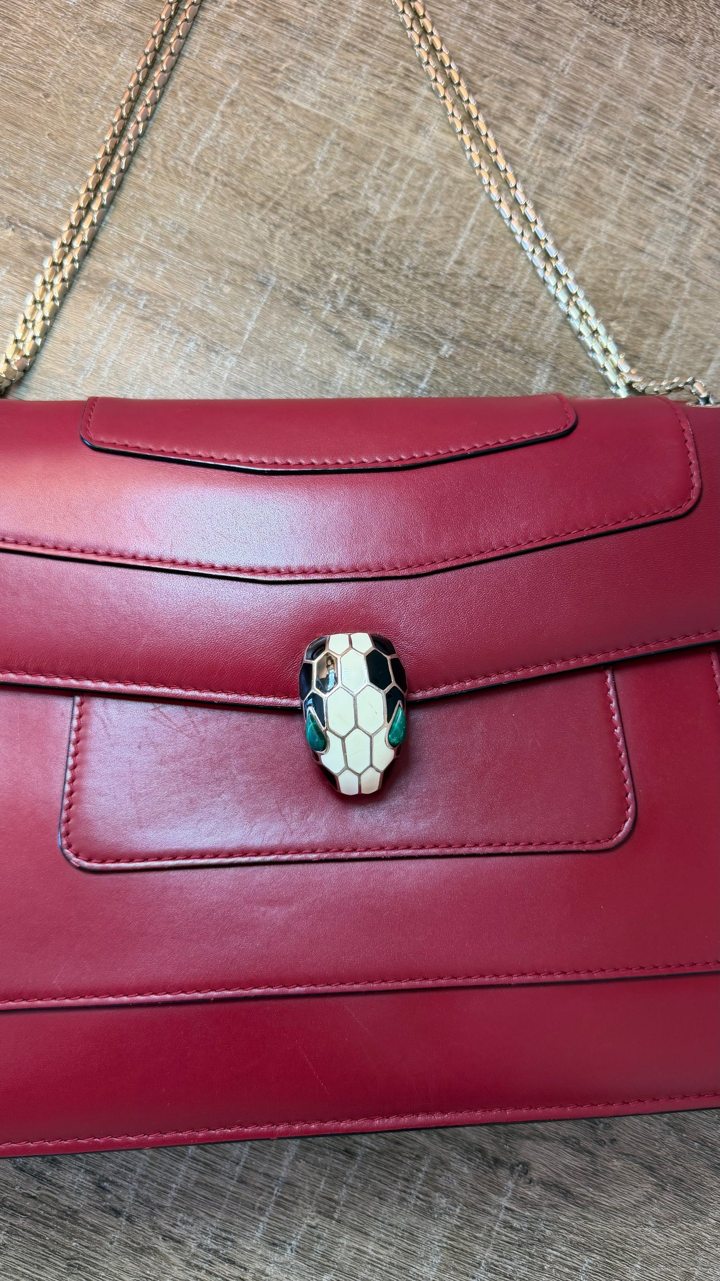 Bvlgari Deep Red Serpenti Bag