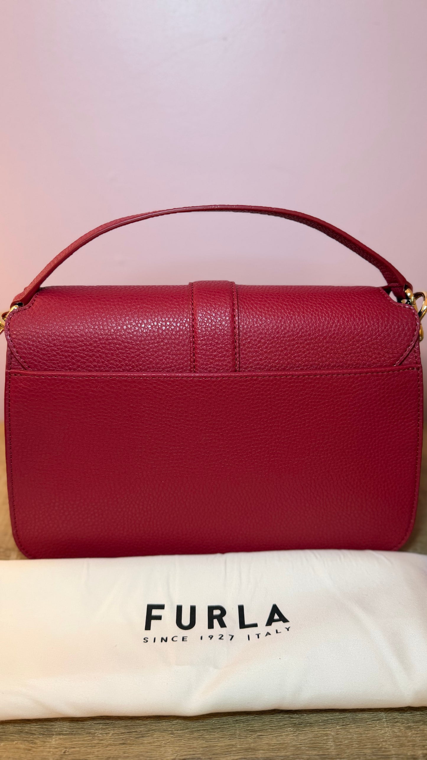 Furla Burgundy Top Handle/Crossbody