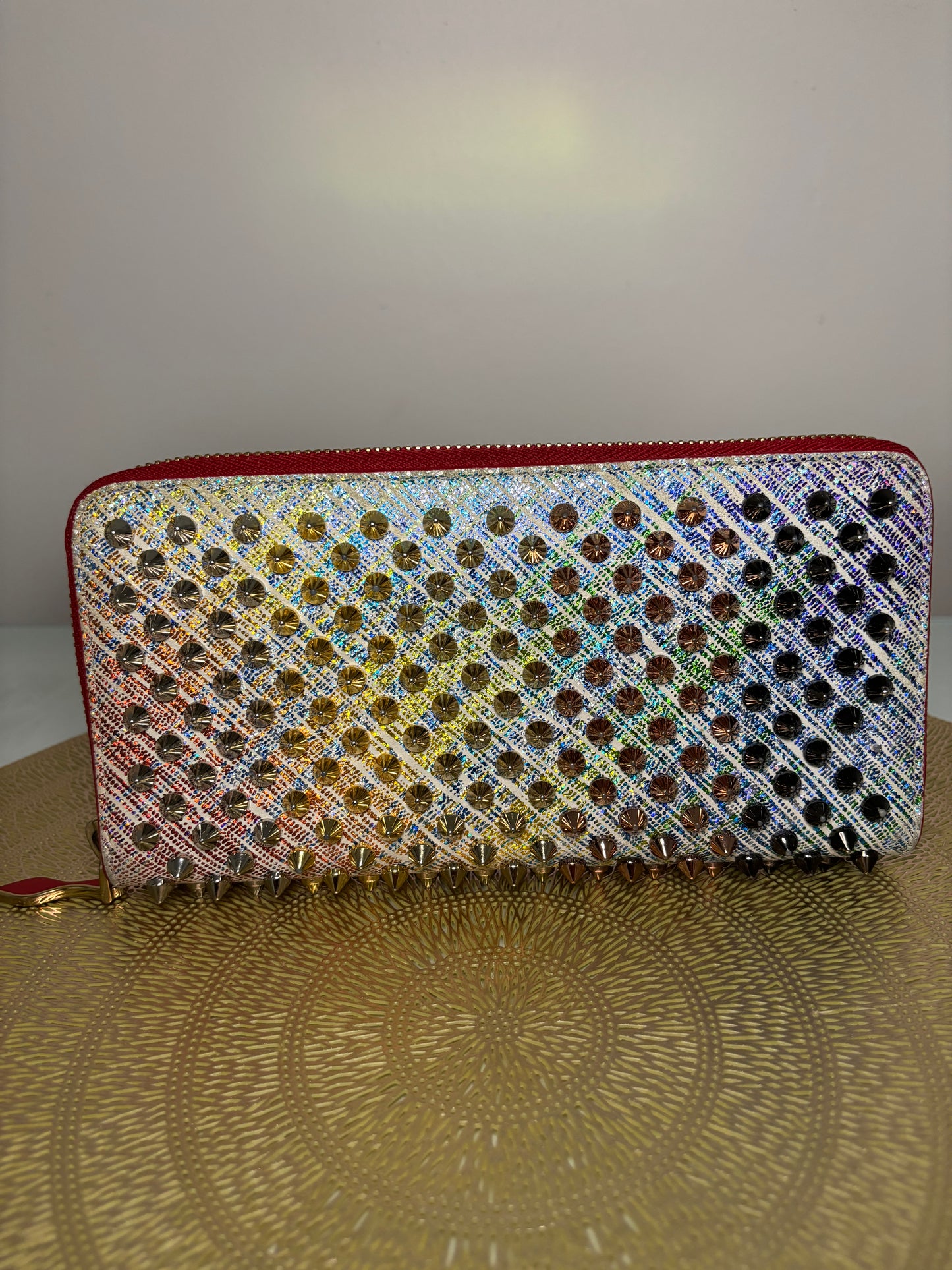 Christian Louboutin Rainbow Panetone Long Zippy Wallet