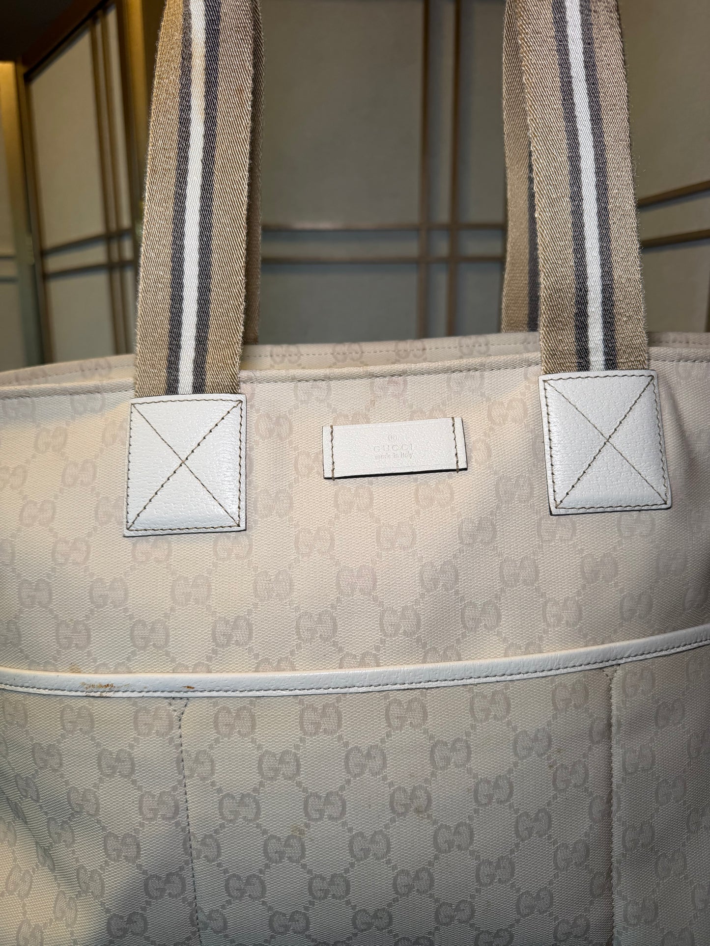 Gucci Cream Large Tote Bag