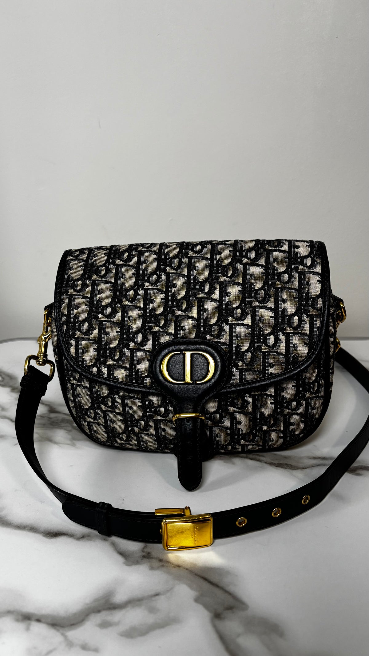 Dior Oblique Medium Bobby Flap Blue
