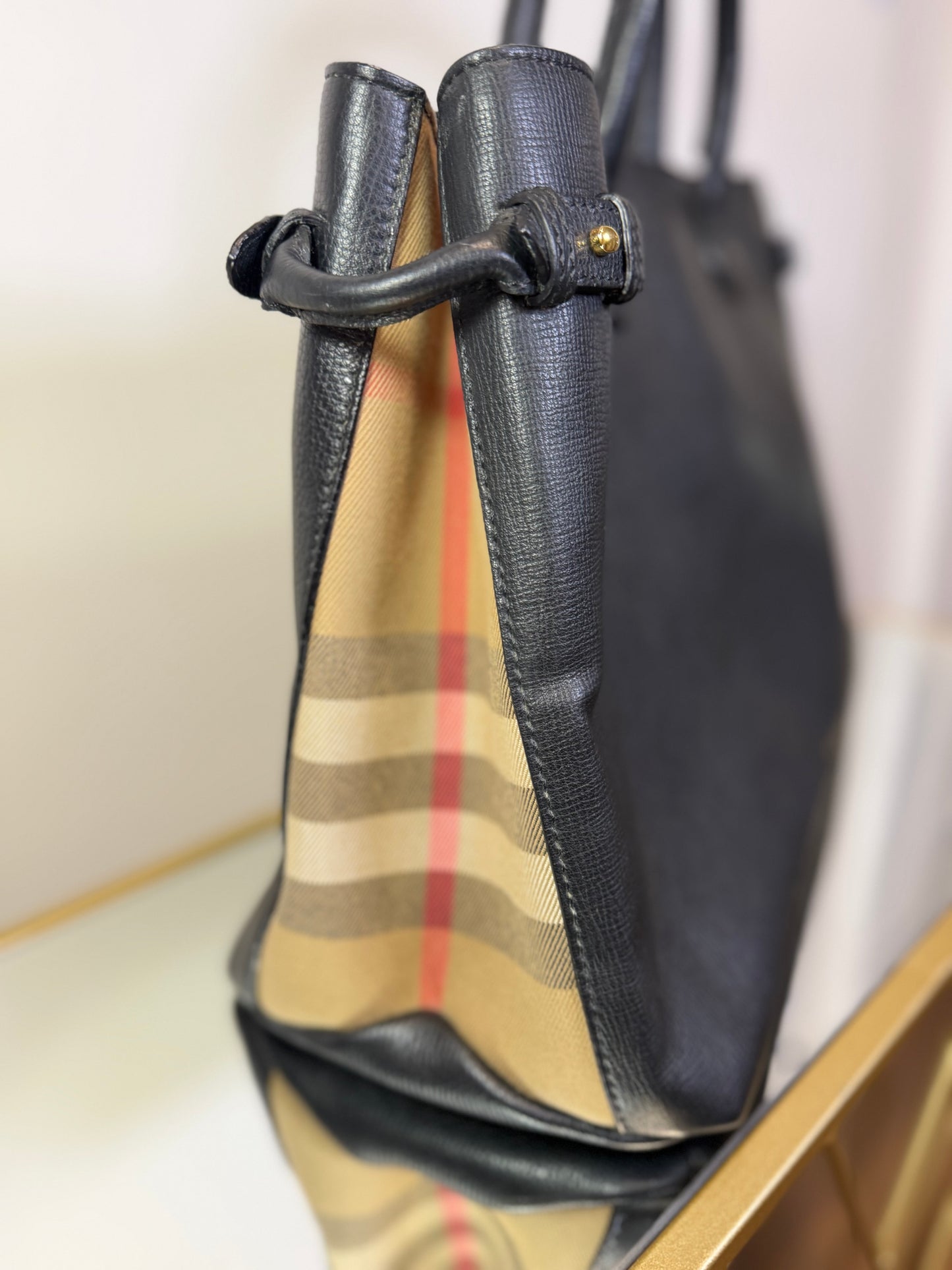 Burberry Black Large Satchel/Crossbody Bag