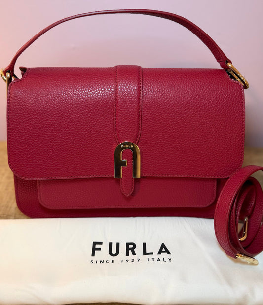 Furla Burgundy Top Handle/Crossbody