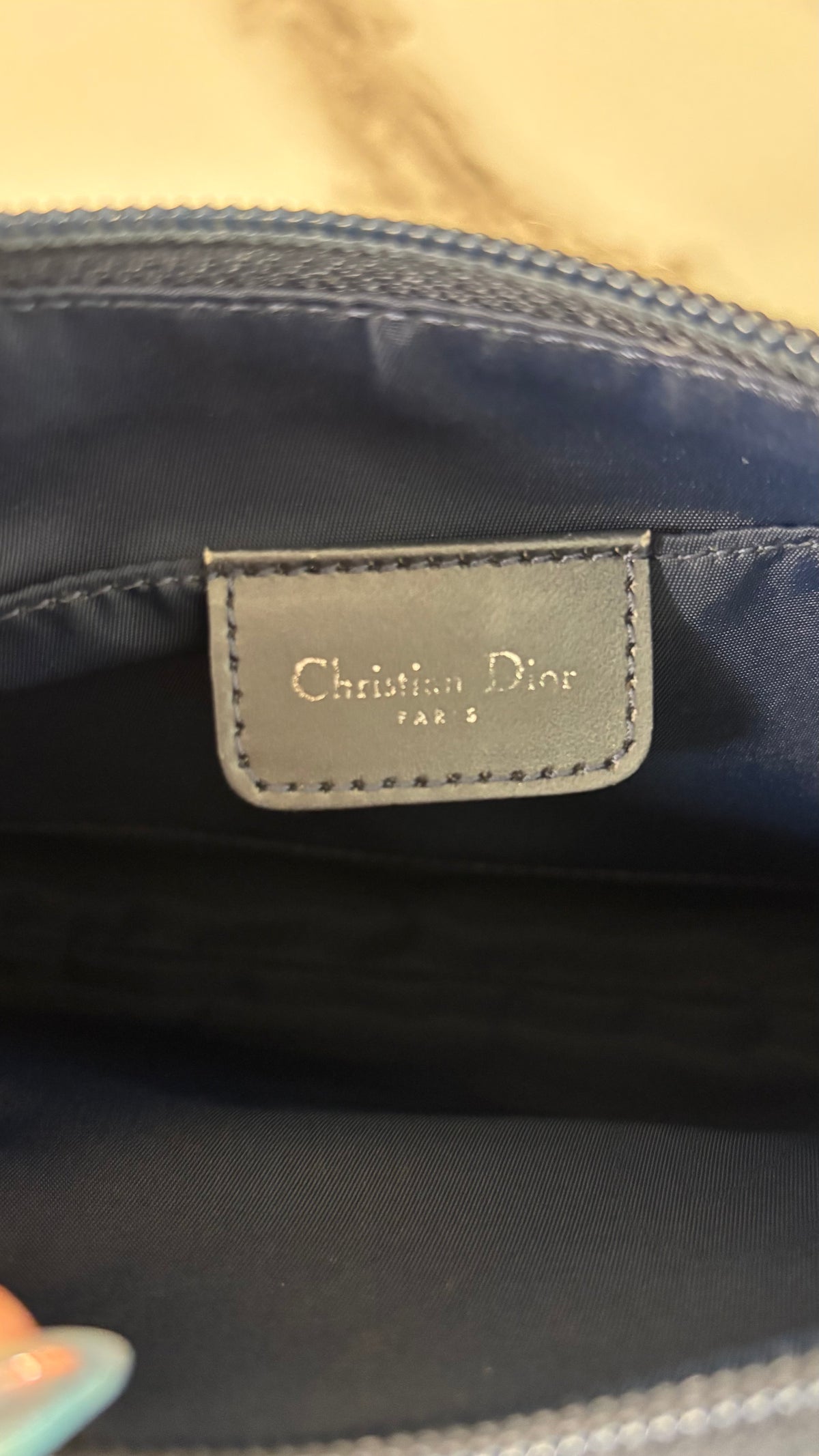 Dior Navy Oblique Pochette Vintage