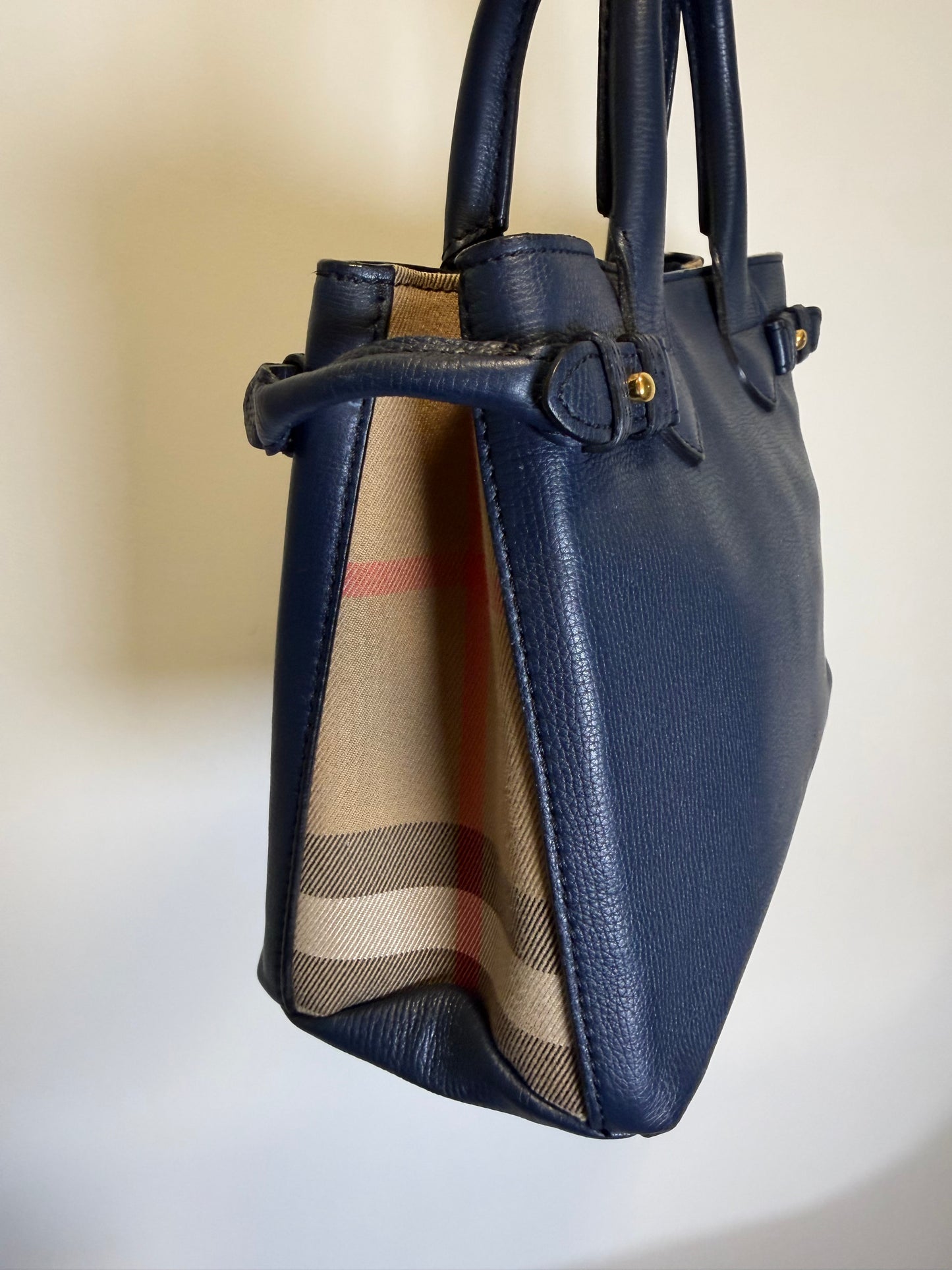 Burberry Small Navy Satchel/Crossbody Bag