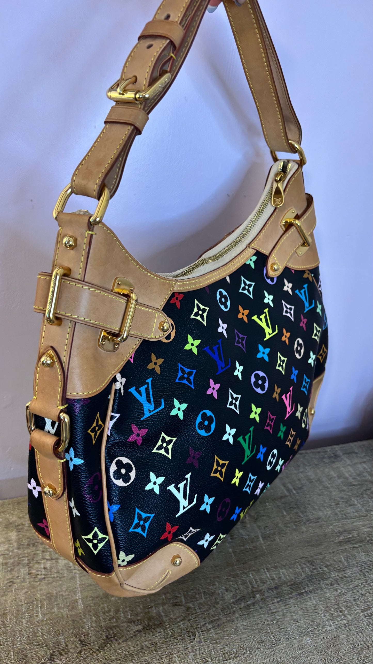 Louis Vuitton Greta Black Multicolor Shoulder Bag